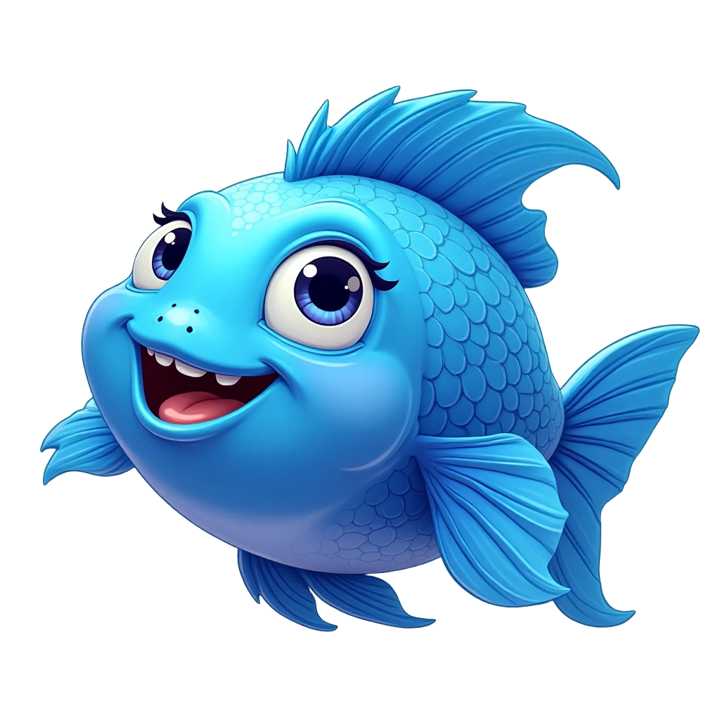 Happy Blue Fish